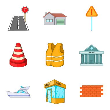 Ülke simgeleri ayarla, tarzı çizgi film