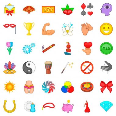 Kalite simgeleri ayarla, tarzı çizgi film