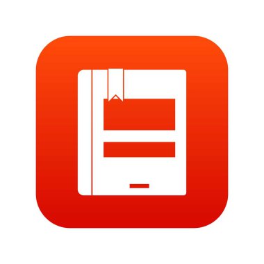 Küre simgesi dijital kırmızı