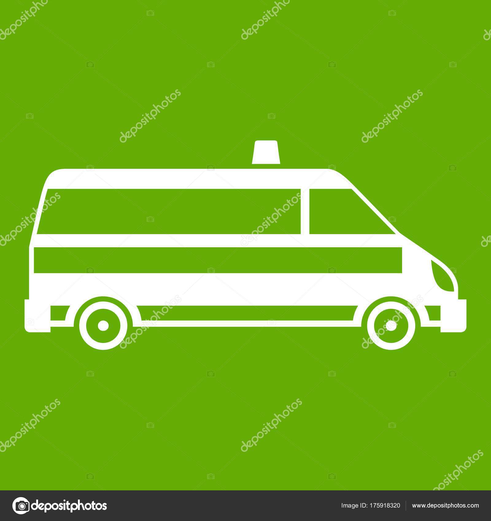 緑の救急車車のアイコン ストックベクター C Ylivdesign