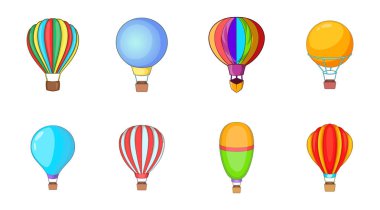 Airballoon simge seti, karikatür tarzı