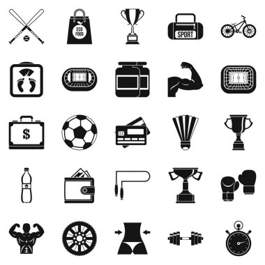 Savaş Icons set, basit tarzı