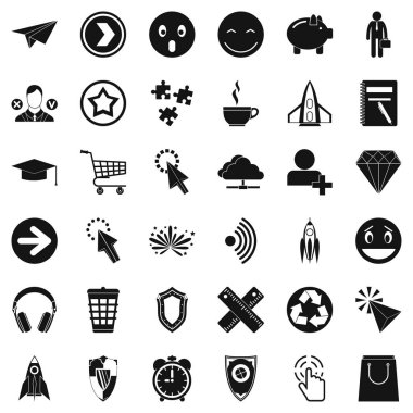 Bilgisayar piktogram Icons set, basit tarzı