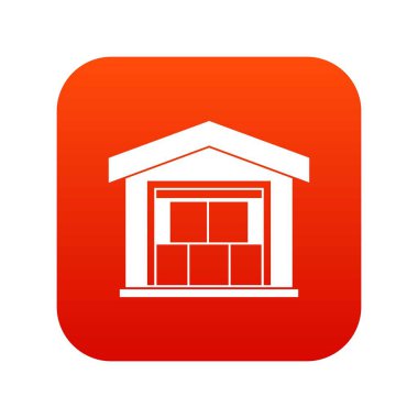 Ambar Binası simgesi dijital kırmızı