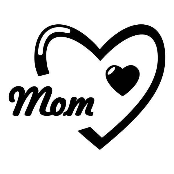 Día de la madre icono, estilo simple — Vector de stock