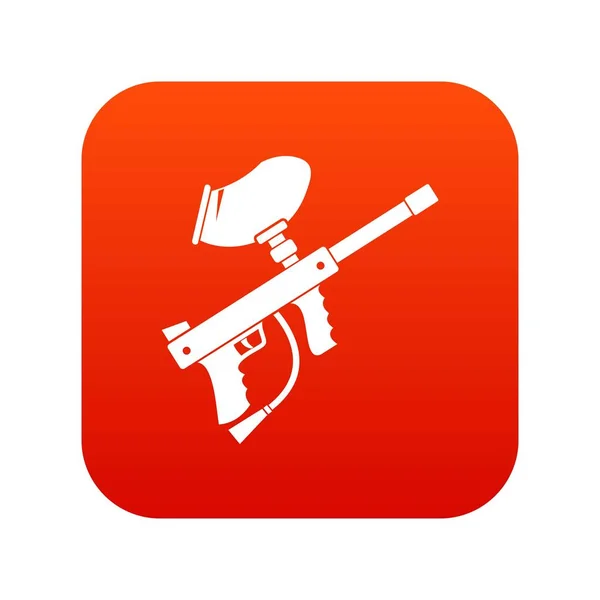 Marqueur de paintball icône numérique rouge — Image vectorielle