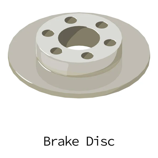 Значок тормозного диска, изометрический 3d стиль — стоковый вектор