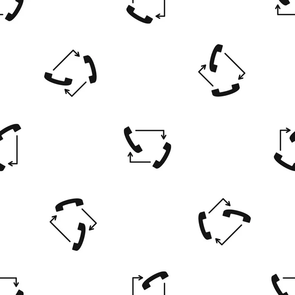 Auriculares con patrón de flechas negro sin costuras — Archivo Imágenes Vectoriales