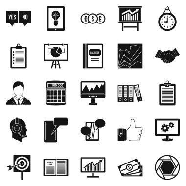 Oyun endüstrisi Icons set, basit tarzı