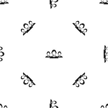 Müşteri Destek operatörleri sorunsuz siyah desen