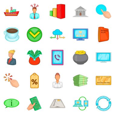 Gün simgeler ayarla, tarzı çizgi film