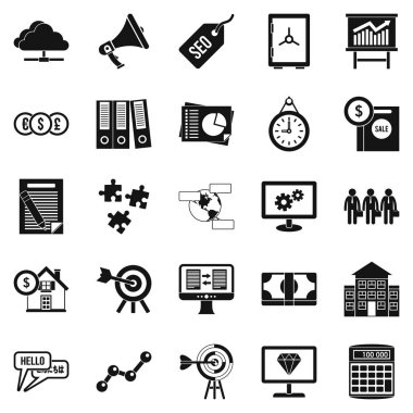 Nakit dikkate Icons set, basit tarzı