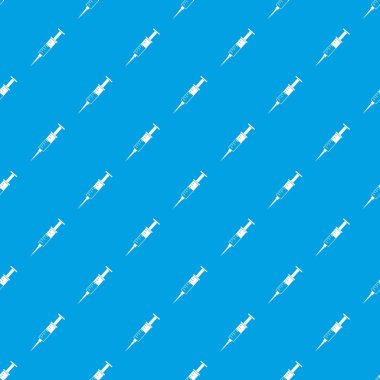 Şırınga desen kesintisiz mavi