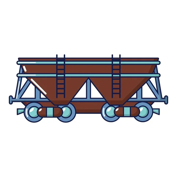 Icône du wagon, style dessin animé — Image vectorielle