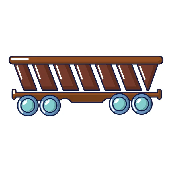 Ikona wagonów towarowych, stylu cartoon — Wektor stockowy