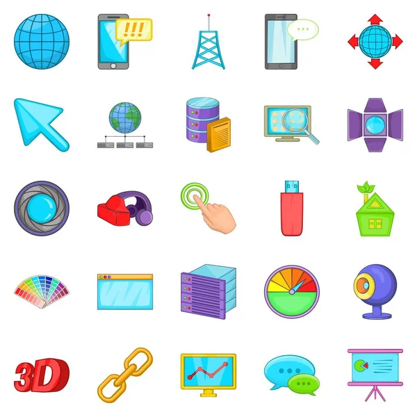 İlerici reklam simgeler ayarla, tarzı çizgi film