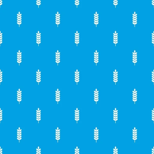 Big grain spike pattern seamless blue — Stock Vector