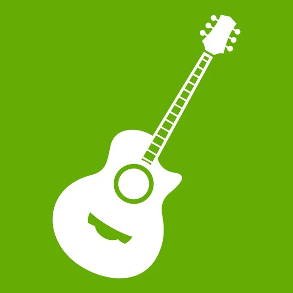 クラシック ギター アイコン緑 — ストックベクタ