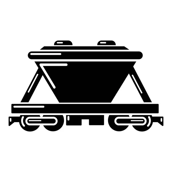 Icono de tren de mercancías, estilo simple — Vector de stock