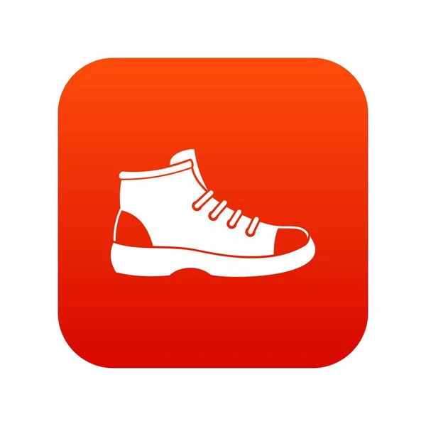 Zapato turístico icono digital rojo — Archivo Imágenes Vectoriales