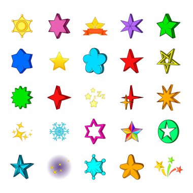 Yıldız simge seti, karikatür tarzı