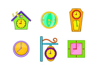 Wallclock simge seti, karikatür tarzı