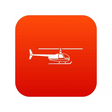 Helikopter simgesi dijital kırmızı