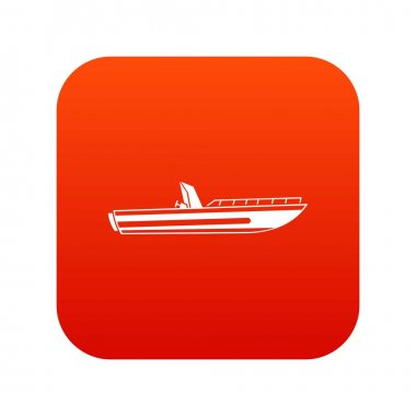 Motor hız tekne simgesi dijital kırmızı