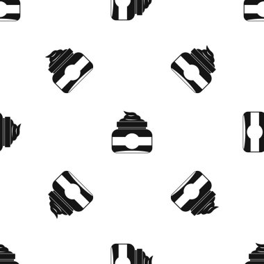 Kozmetik krem desen sorunsuz siyah kavanoz