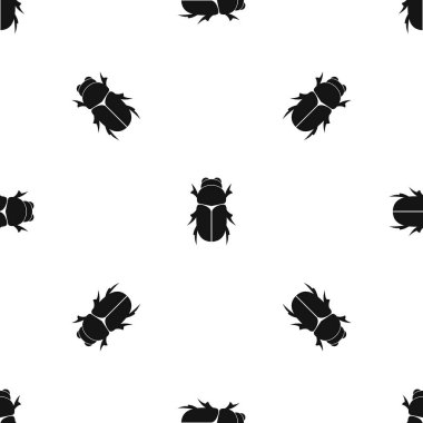 Chafer böceği deseni sorunsuz siyah