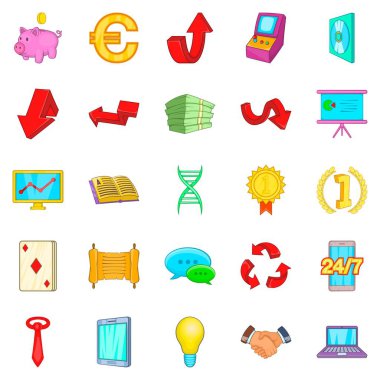 Diyagram Icons set, karikatür tarzı