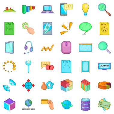 Yönetim Icons set, karikatür tarzı