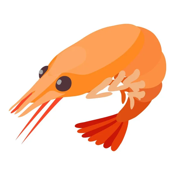 Shrimp-Symbol, isometrischer 3D-Stil — Stockvektor