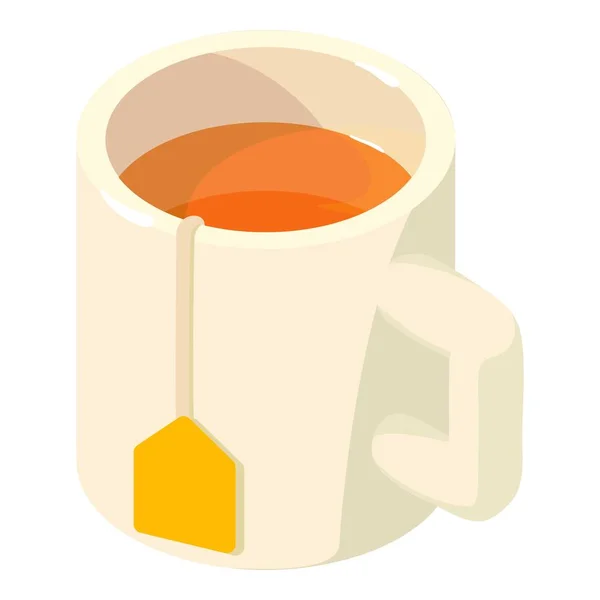 Icono de té taza, estilo isométrico 3d — Vector de stock