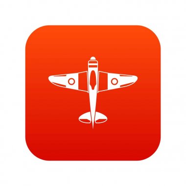 Askeri avcı uçağı simgesi dijital kırmızı