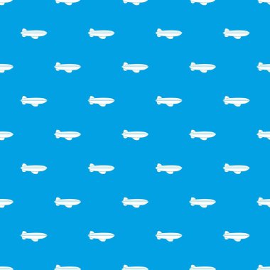 Keşif balonu uçak uçan desen kesintisiz mavi