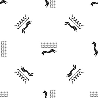 Dalgıç dalgıç giysisi desen sorunsuz siyahlı adam