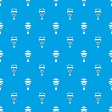 Damalı hava balon desen kesintisiz mavi