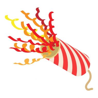 Fireworks simgesini, izometrik 3d tarzı eğlence