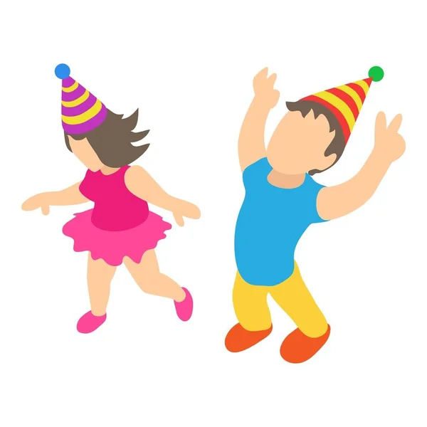 Verjaardag party icoon, isometrische 3D-stijl — Stockvector
