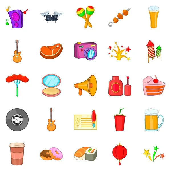 Kokteyl Icons set, karikatür tarzı