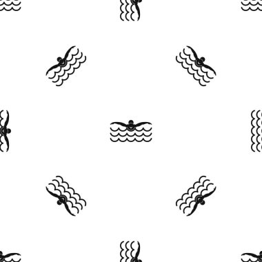 Kelebek yüzücü desen sorunsuz siyah