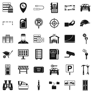 Parola Icons set, basit tarzı