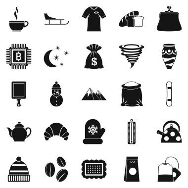 Kahve fincanı Icons set, basit tarzı