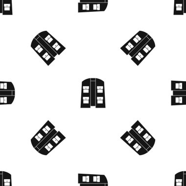 Avcı yeleği desen sorunsuz siyah