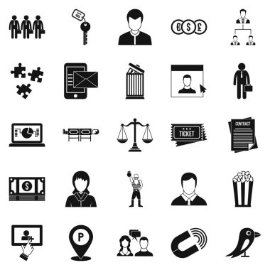 Tutarlılık Icons set, basit tarzı