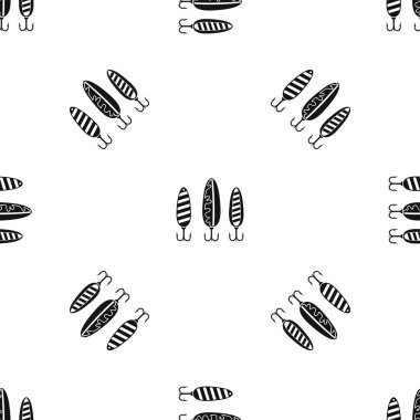 Plastik balıkçılık cazibesine desen sorunsuz siyah