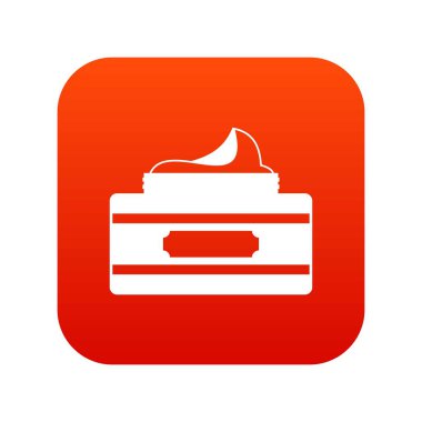 Krem konteyner simgesi dijital kırmızı