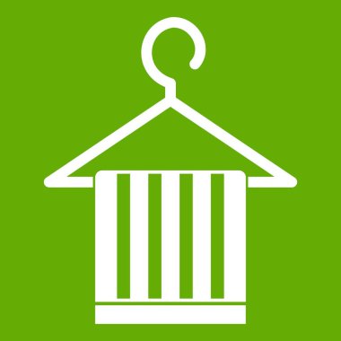 Bir elbise askısı simgesi yeşil eşarp