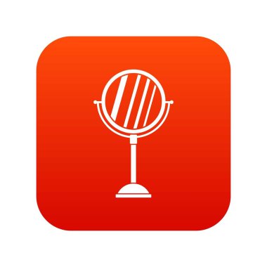 Makyaj aynası simgesi dijital kırmızı